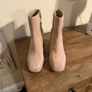 Dolce Vita Beige Heeled Boots